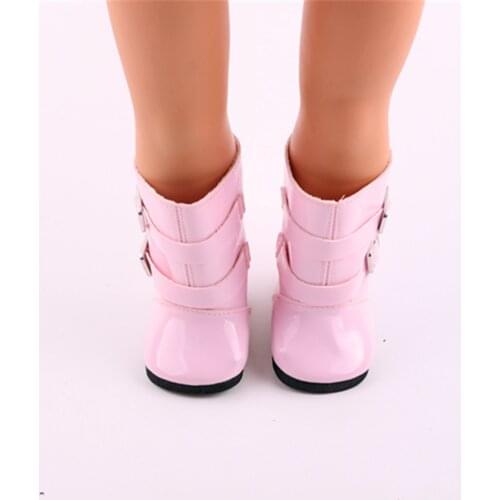 Doll shoes, high-quality pink boots for 18 inch American doll clothes accessories!b876
