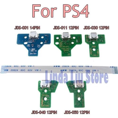 JDS001 JDS011 JDS30 JDS040 050 USB Charging Port Socket Board charger board with flex ribbon cable For PS4 Pro controller 3sets