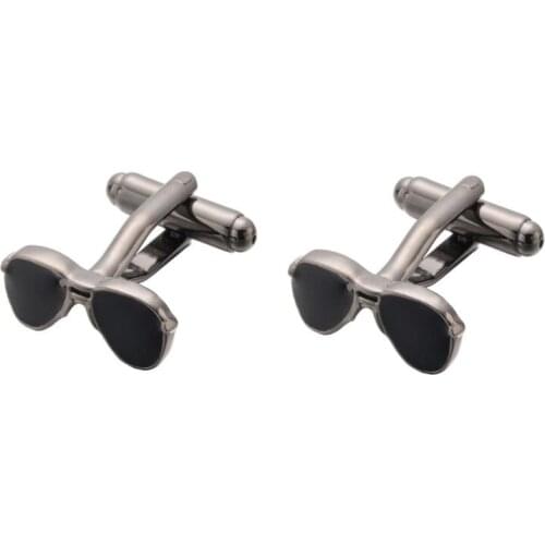 10pairs/lot Sunglasses Cuff links Cuff Links Shirt Cuff Buttons Gunblack Color Mens Jewelry Accessory Wedding Gift