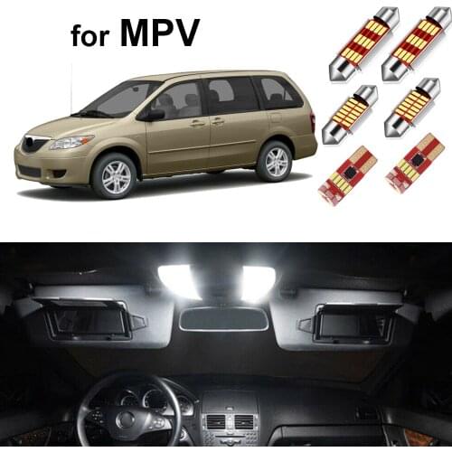 14Pcs Canbus Car LED Interior Light Kit For Mazda MPV 1996-2006 LED Dome Map License Plate Blub