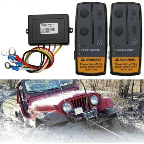 1ser 120W 12V 100ft Car Auto Wireless Winch Receiver Remote Control Kit For Off Road ATV SUV UTV 12V Switch Handset Accessories