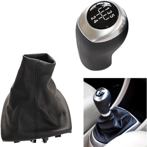 5/6 speed Leather manual gear shift stick shifter knob cover leather boot for Hyundai Solaris Verna MT ( Low Edition )