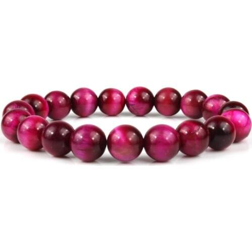 Natural Chakra Bracelets For Women Tiger Eye Bracelet Men Handmade Energy Elastic Bangle 8 mm Stone Beads Pulsera Jewelry брасле