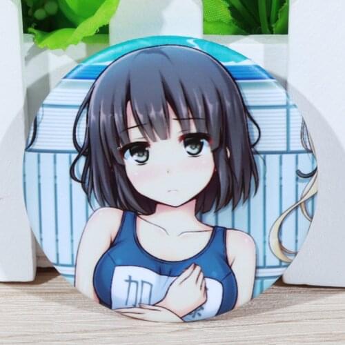 FFFPIN 5.8cm Big Brooch Eriri Katou Megumi Utaha Breastpin Japan Anime Boy Badge Women Pin Big Coin Icon Cloth Backpack Ornament