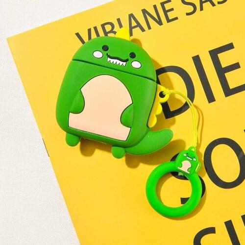 For Airpods1/2 Case Silicone Cute Frog Cartoon Cover For Apple Airpods Case Fruit Earphone 3D Headphone case Protective