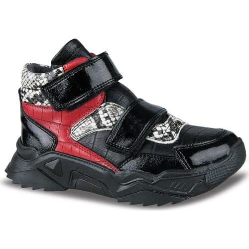 CEYO 7578-10 Boys Girls Unisex Kids Childiren Child Shoe Shoes Casual Sneakers Sport Red Black Winter Boots