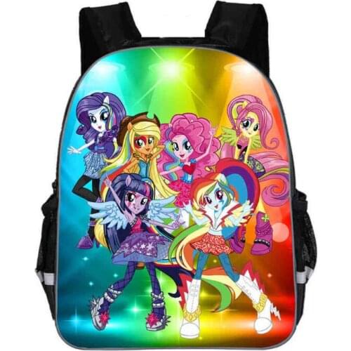 3D Cartoon Pony girls Kids School bags Children Polyester Backpacks Baby Schoolbag Cartoon Kids Satchel Mochila Infantil bags