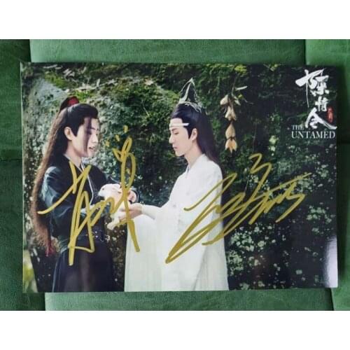 Hand signed YIBO Xiao Zhan autographed group photo The Untamed 5*7 102019C