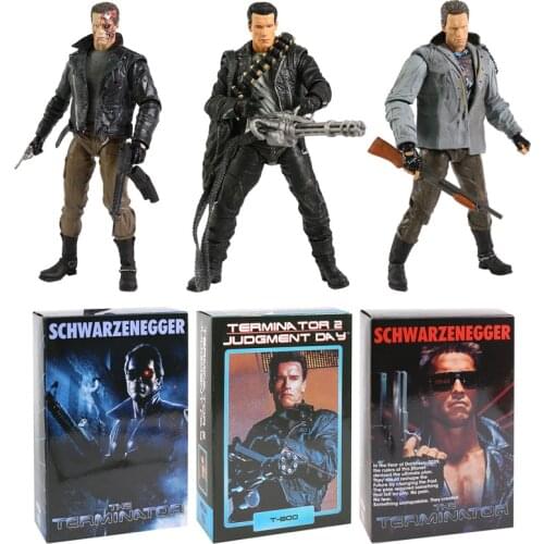 The Terminator T-800 NECA Collection Action Figure Arnold Schwarzenegger PVC Model Figurals
