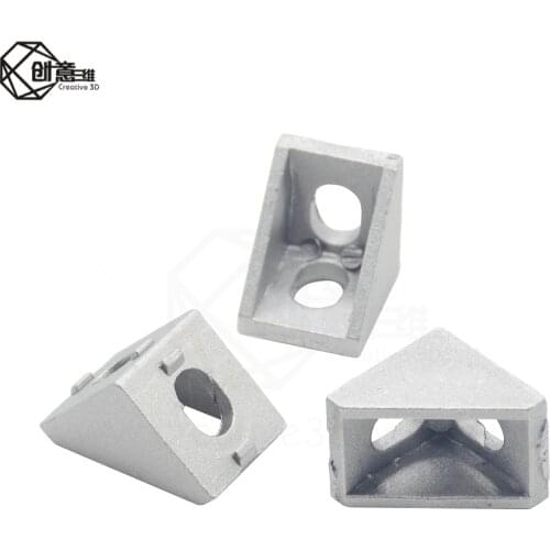 HOTSale 20pcs 2020 corner fitting angle aluminum 20 x 20 L connector bracket fastener match use 2020 industrial aluminum profile