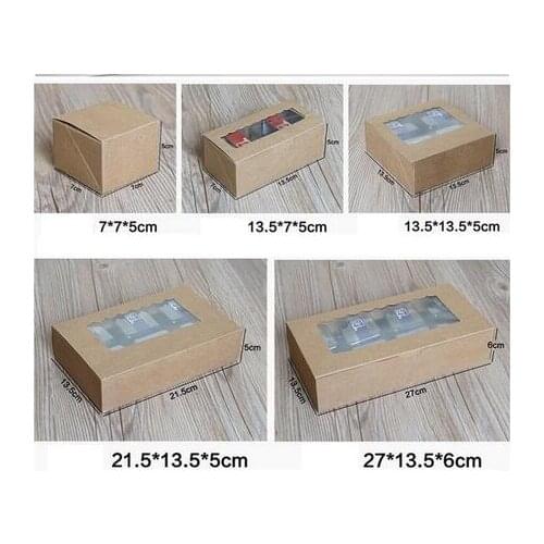 270x135x60mm Retro Mini Kraft Paper Box,DIY Wedding Gift Favor Boxes,Party Candy Box,Cake Box Packaging