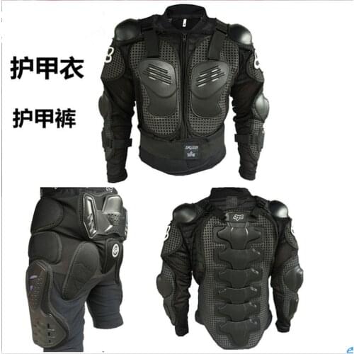Men Motorcycle Riding Armor Suit Protective Chest Protector Off-road Tops Jacket Pants Slim Fit
