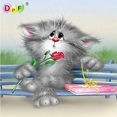 Diamond embroidery kits Cats waiting for diy 5d diamond painting cross stitch mosaic pattern picture of rhinestones home decor