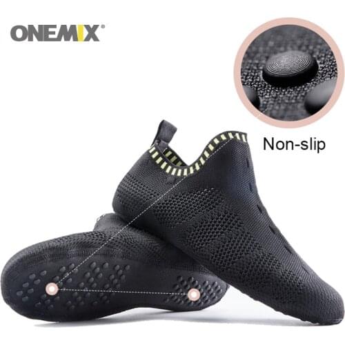 ONEMIX Men Women Socks Shoes Slip-on Inner Socks Slipper High-elastic No Glue environmentally light cool man indoor working shoe