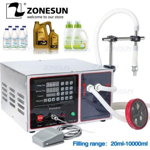 ZONESUN GZ-GFK17A Semi Automatic Filling Machine Laundry Cooking Oil Water Juice Milk Liquid Bottle Filling Machine 20-10000ml