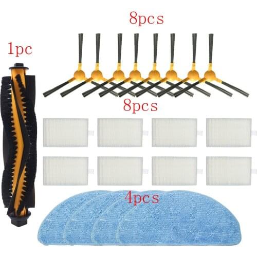 Vacuum Cleaners Parts Accessories for MOOSOO Robot RT30 RT40 RT50 R3 R4 Main Brush HEPA Filter Side Brush Kits Accessory Set