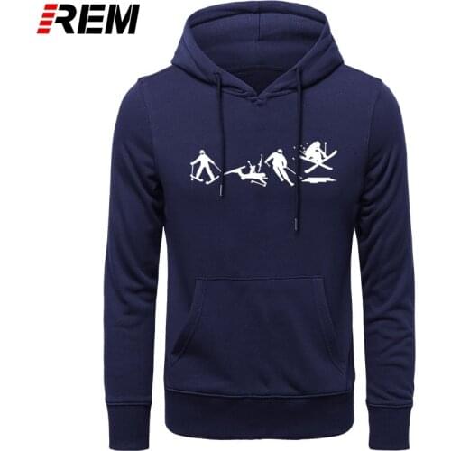REM Evolution Ski Funny Printed Men Summer long Sleeve Cotton Skiing Gift For Boyfriend Husband Tops Hoodies, Sweatshirts