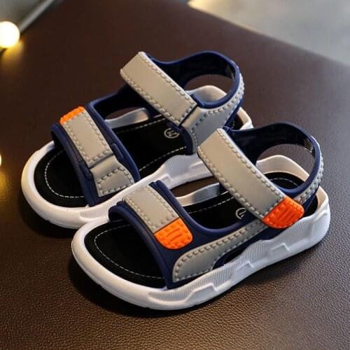 Summer Baby Sandals Solid Color Baby Boy Sandals Soft Sole Anti-slip Boys Girls Sandals Toddler Baby Shoes Beach