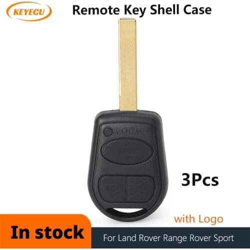 KEYECU 3x Replacement Shell Remote Key Case Fob 3 Button For Land Rover Range Rover 2002-2006 Sport RANGE HOVER L322 HSE VOGUE