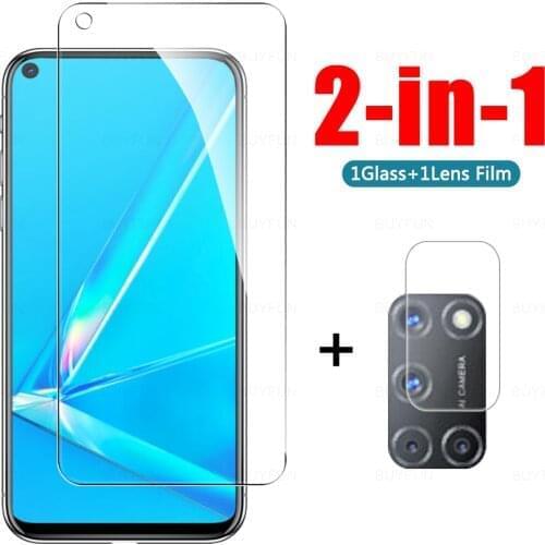 2-in-1 Protective Tempered Glass On The For Oppo A 52F Screen Protector For Oppo A 72 4G A 72 5G A92 A92s Phone Camera Lens Film