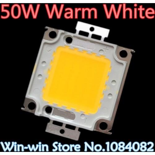 1pcs 50W LED 50W warm white LED chip Integrated High Power Lamp Beads White 1500mA 32-34V 4000-4500LM 24*40mil Taiwan Huga Chip