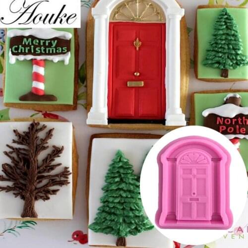 1PCS Door Shape Food Grade Silicone Cookie, Jelly, Ice,Fondant Cake Decorating Bakeware D072