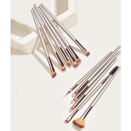 12Pcs/Set Makeup Brushes Soft Bristle Professional Beauty Tool Foundation Eyebrow Brush Set for Women