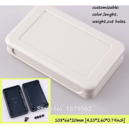 [2 colors] 108*66*20mm plastic handheld electronic box for project PLC amall housing ABS waterproof control switch junction case
