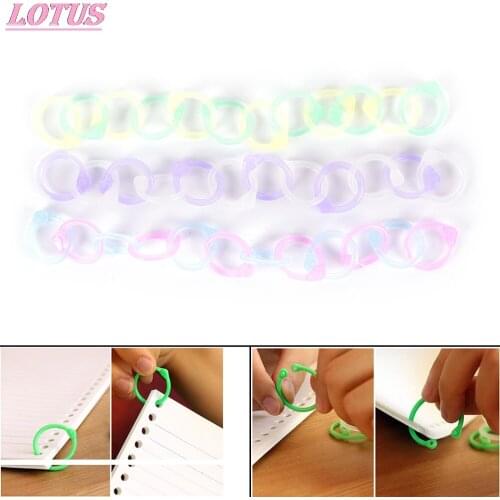 36pcs Colored Easy Ring Paper Book Loose Leaf Binder Multi-function Circle Calendar Ring Keychain Key Ring