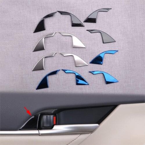 4Pcs/Set Car Interior Door Handle Bowl Cover Trim Decoration Fit For Toyota Camry 2018 2019 Accessories