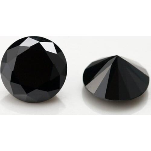 Wholesale Multi Size Black Loose Cubic Zirconia Top Quality 1-3mm loose gemstone CZ Stone 500pcs/pack