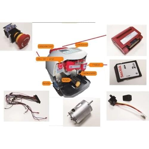 V8X6 Machine Accessories Controller Box Memory Card Keyboard Displayer For V8 X6 Key Cutting Machine