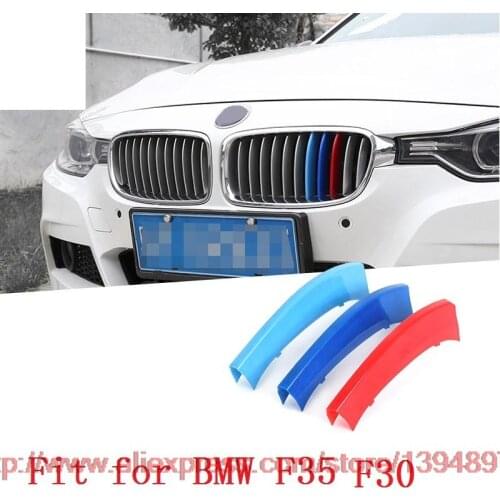 Angelguoguo 3D Car Grille Sport Stripe ABS Decal Sticker for 2013-2015 BMW 3 Series F30 F35