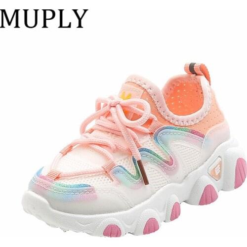 New Spring Children Shoes for Girls Sport Shoes Fashion Breathable Baby Shoes Soft Bottom Non-slip Casual Kids Girl Sneakers