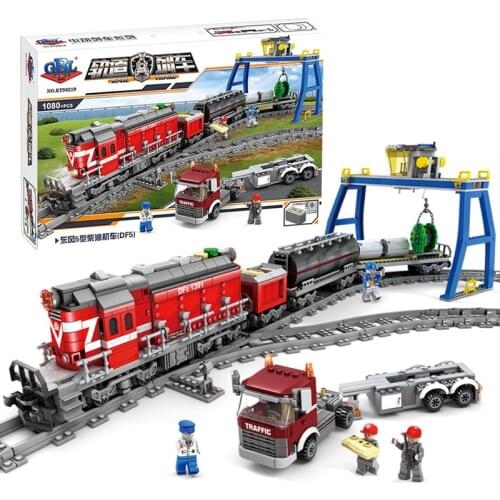 Happy Train Railway Curve Track Model Sets Battery Powered Electric Building Blocks Bricks Children Boy Girl Gifts Toys