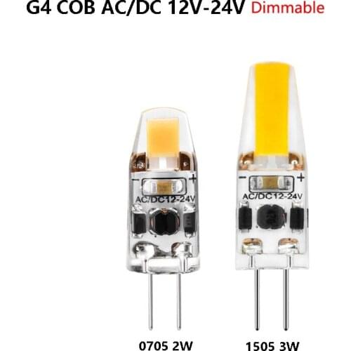250pcs AC12v 24v LED G4 2W 3W Dimmable Bulb G4 Ship Boat Car Truck LED Ceilling COB Spotlight Chandelier Replace Halogen Lamp