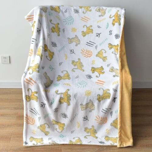 Disney Simba Lion King Nala Flannel Blanket Throw Double Layers for Baby Girls Boys Couverture En Micro Peluche about 40x60inch