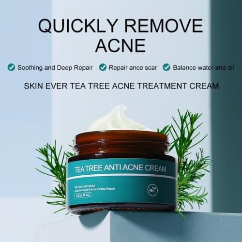 30g Nourishing Deeply Skin Day CreamTea Tree Acne Treatment Cream Skin Care Oil-Control Skin Repair Moisturizing Face Cream
