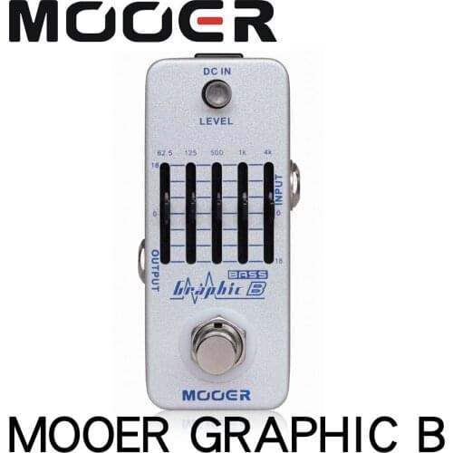 Mooer Graphic B -Band Bass Equalizer Guitar Effect Delay Pedal Graphic EQ with Master Level Control Guitar Accessories Parts