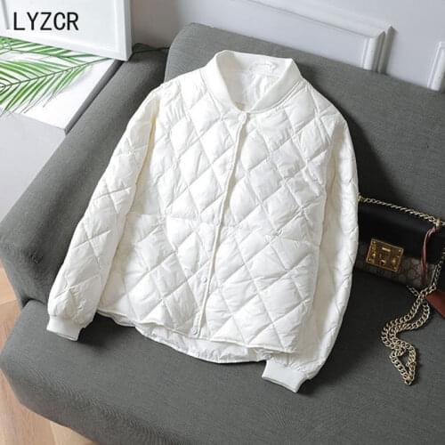 Женские белые куртки LYZCR China At AliExpress