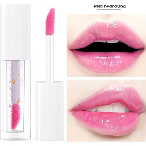 Fashion Natural Lip Gloss Lips Makeup Moisturizer Nutritious Liquid Lipstick Temperature Changed Color Protector Lips Cosmetics