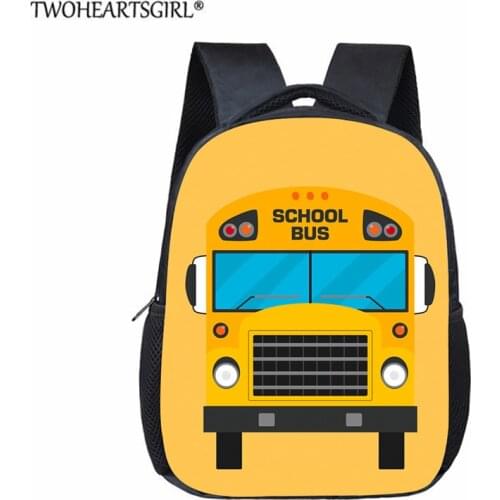 Cartoon School Bus Student School Bag Cute Mini Children Bookbag Kindergarten Daypack Baby Toddler Bag for Bags Boys Mochila