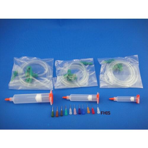 Set Liquid Dispenser Solder Paste Adhesive Glue Syringe + Dispensing Needle Tip