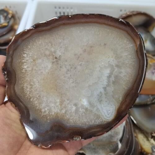 80-160mmNatural Crystal Gem Stone Rough Agate Slice for Coaster