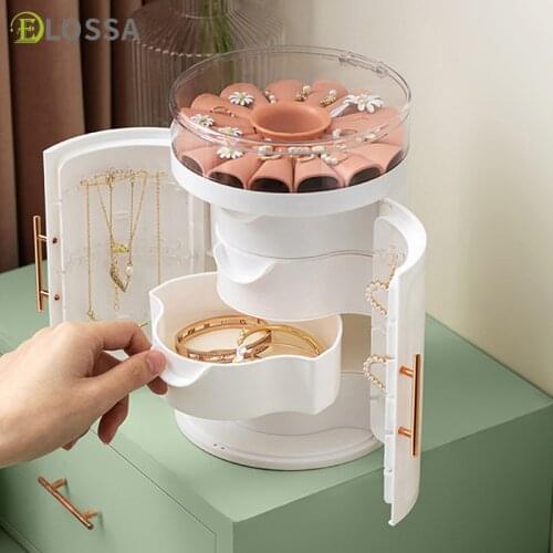 ELOSSA Cosmetic Storage And organization Bathroom Organizer For Cosmetics Storage Makeup Household Bathroom Accessories Set