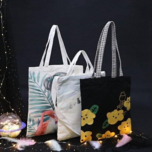 Harajuku various cartoon patterns ladies shopping bags handbags beautiful graphics canvas shopping bags handbags large capacity