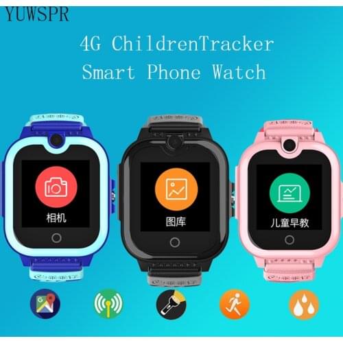 4G Tracker Smart Kids Watch Waterproof GPS LBS WIFI Location Camera Video Call Voice Monitoring Alarm Clock Telephone Watch DF49
