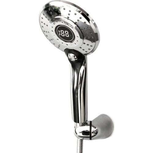 LED Shower Head Digital Temperature Control Shower Sprayer Head Bathroom Pressurized Water Saving Showerhead