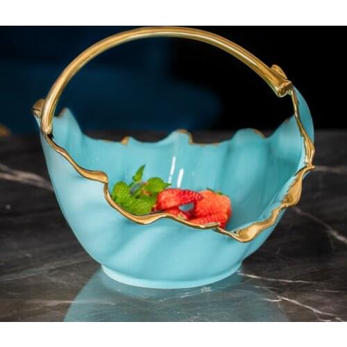 Fruit Plate Ceramic Plater Livingroom Desktop Nut Pastry Snack Dish Candy Can Creative Tissue Box kitchen Tableware Wedding Gift