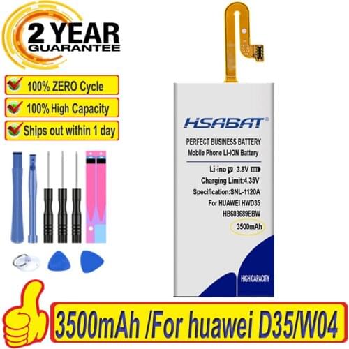 Top Brand 100% New 3500mAh HB603689EBW Battery for Huawei W04 HWD35 Batteries + free tools